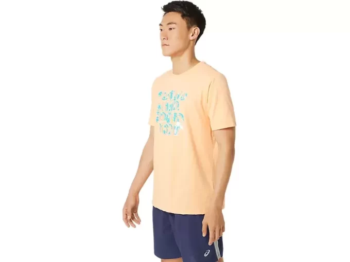 ASICS HIBISCUS SLOGAN T-SKJORTE