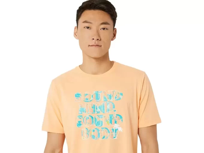 ASICS HIBISCUS SLOGAN T-SKJORTE