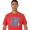 ASICS HIBISCUS SLOGAN T-SKJORTE