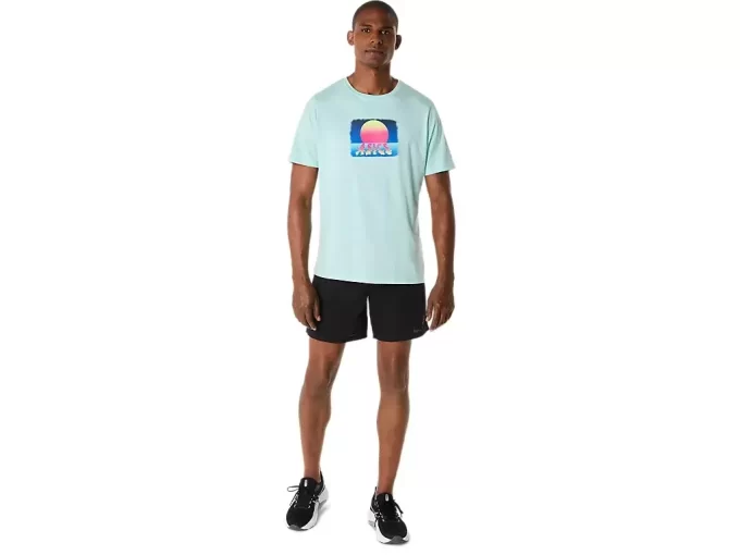 ASICS RETRO SUNSET KORT ERME T-SKJORTE