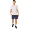 ASICS STRIPETE KORT ERME T-SKJORTE