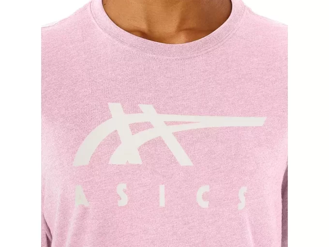 ASICS STRIPETE KORT ERME T-SKJORTE