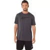 ASICS STRIPETE KORT ERME T-SKJORTE