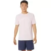 ASICS STRIPETE KORT ERME T-SKJORTE