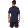 ASICS STRIPETE KORT ERME T-SKJORTE