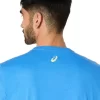 ASICS STRIPETE KORT ERME T-SKJORTE