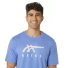 ASICS STRIPETE KORT ERME T-SKJORTE