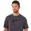 ASICS STRIPETE KORT ERME T-SKJORTE