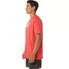 ASICS STRIPETE KORT ERME T-SKJORTE