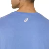 ASICS STRIPETE KORT ERME T-SKJORTE