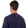 ASICS STRIPETE KORT ERME T-SKJORTE