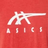 ASICS STRIPETE KORT ERME T-SKJORTE