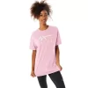 ASICS STRIPETE KORT ERME T-SKJORTE