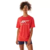 ASICS STRIPETE KORT ERME T-SKJORTE