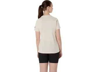 DAME ASICS BLOMSTER-T-SKJORTE MED SLAGORD, KORT ERME