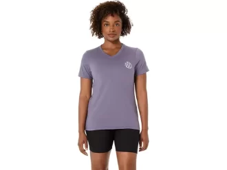 DAME ASICS NATURE V-HALS KORT ERME T-SKJORTE