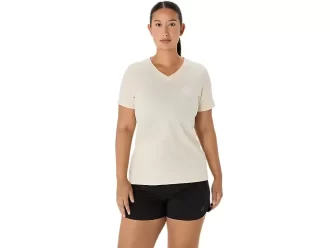 DAME ASICS NATURE V-HALS KORT ERME T-SKJORTE