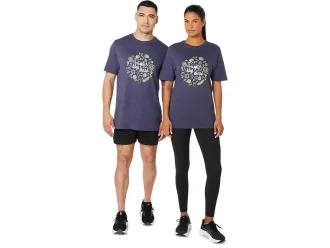 UNISEX ASICS LYSERE DAGER FORUT KORT ERME T-SKJORTE