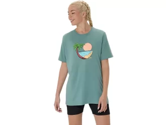 UNISEX ASICS PALM IN THE SUN KORT ERME T-SKJORTE