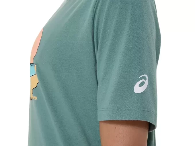 UNISEX ASICS PALM IN THE SUN KORT ERME T-SKJORTE UNISEX ASICS PALM IN THE SUN KORT ERME T-SKJORTE