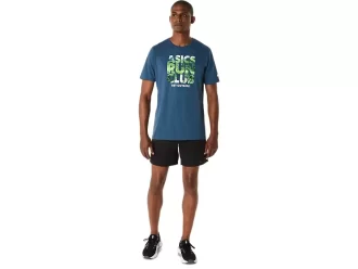UNISEX ASICS RUN OUTSIDE CLUB KORTARMET T-SKJORTE