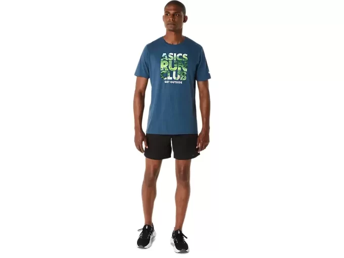 UNISEX ASICS RUN OUTSIDE CLUB KORTARMET T-SKJORTE