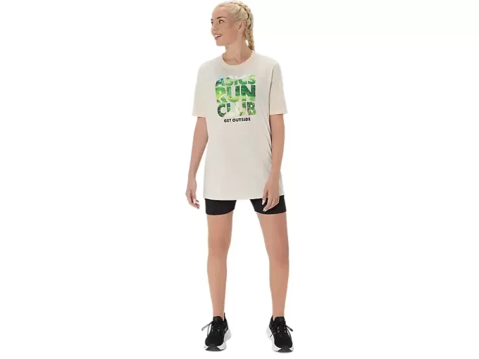 UNISEX ASICS RUN OUTSIDE CLUB KORTARMET T-SKJORTE