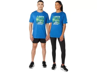 UNISEX ASICS RUN OUTSIDE CLUB KORTARMET T-SKJORTE