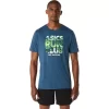 UNISEX ASICS RUN OUTSIDE CLUB KORTARMET T-SKJORTE