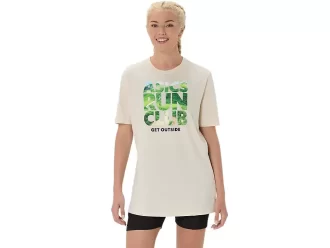 UNISEX ASICS RUN OUTSIDE CLUB KORTARMET T-SKJORTE