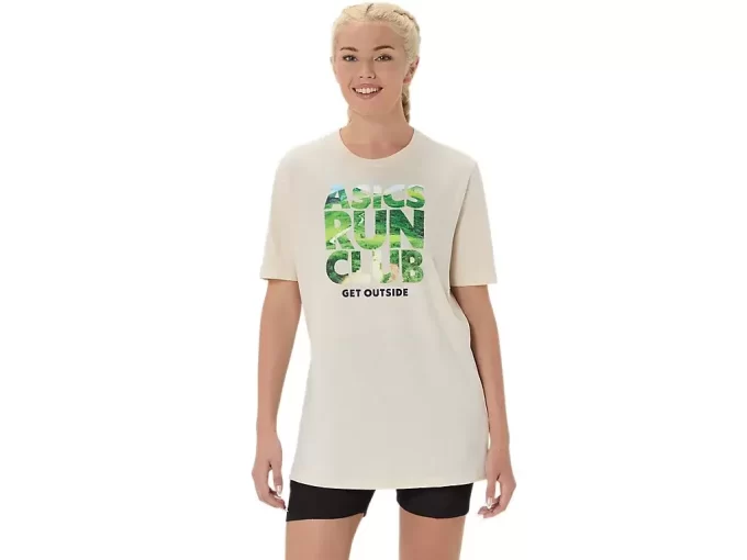 UNISEX ASICS RUN OUTSIDE CLUB KORTARMET T-SKJORTE
