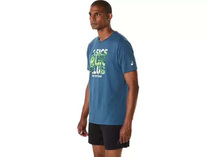 UNISEX ASICS RUN OUTSIDE CLUB KORTARMET T-SKJORTE
