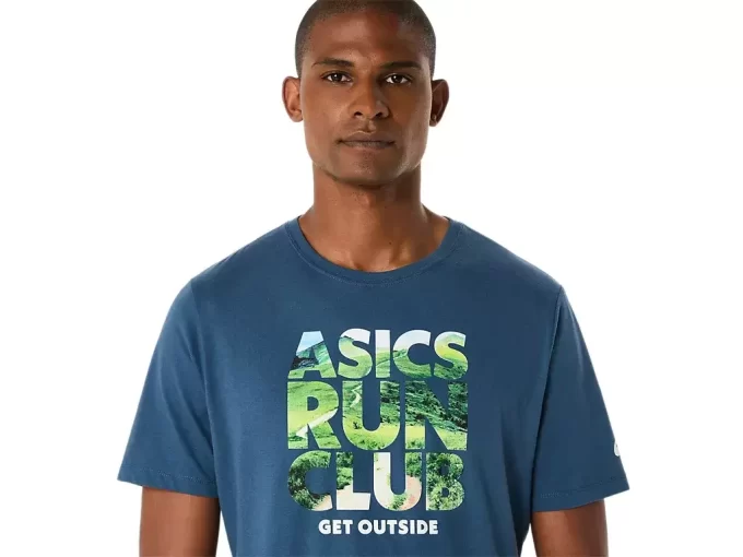 UNISEX ASICS RUN OUTSIDE CLUB KORTARMET T-SKJORTE