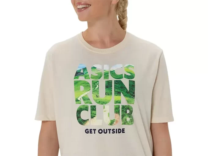 UNISEX ASICS RUN OUTSIDE CLUB KORTARMET T-SKJORTE