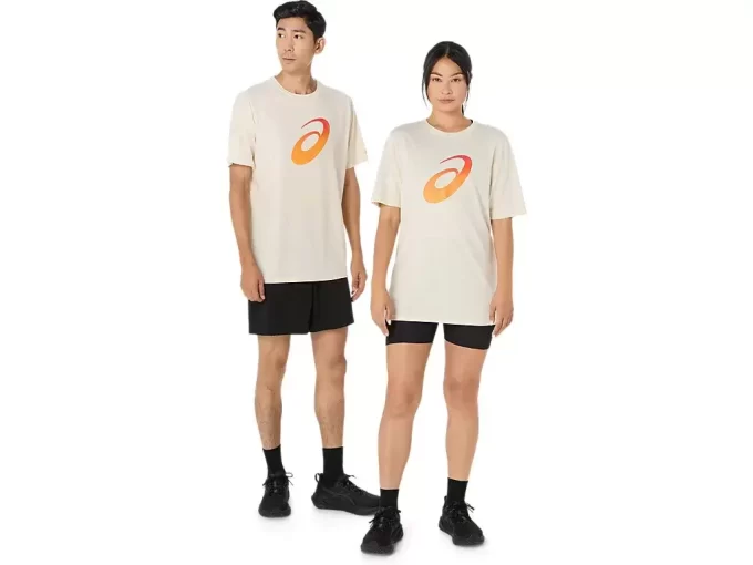 UNISEX KORT ERME T-SKJORTE MED GRADIENT SPIRAL LOGO